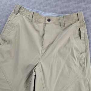 Columbia Pants Mens 32x29 Khaki Omni-Shield Nylon Hiking Outdoor Stretch Travel